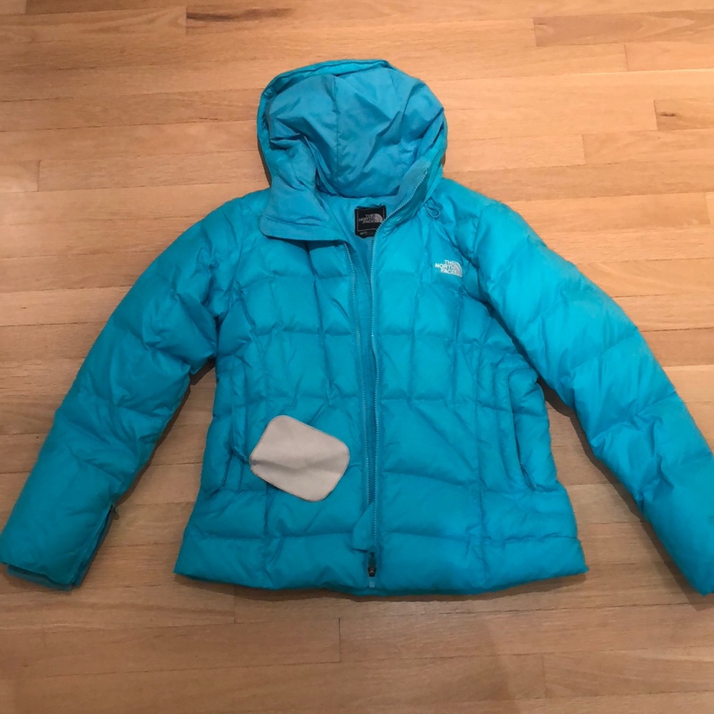 Light blue north face coat